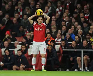 Thomas Vermaelen (Arsenal). Arsenal 2: 0 Liverpool. Barclays Premier League. Emirates Stadium