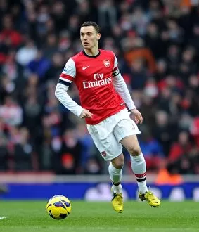 Images Dated 23rd February 2013: Thomas Vermaelen (Arsenal). Arsenal 2: 1 Aston Villa. Barclays Premier League. Emirates Stadium