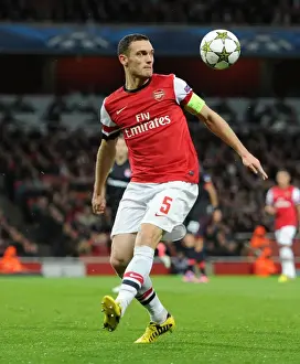 Arsenal V Olympiacos 2012-13 Prints: Thomas Vermaelen (Arsenal). Arsenal 3: 1 Olympiacos. UEFA Champions League