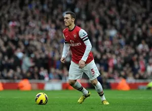 Thomas Vermaelen (Arsenal). Arsenal 5: 2 Tottenham Hotspur. Barclays Premier League