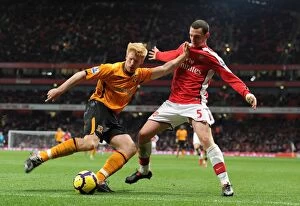 Thomas Vermaelen (Arsenal) Paul McShane (Hull). Arsenal 3: 0 Hull City, Barclays Premier league