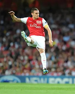 Arsenal V Udinese 2011-12 Prints: Thomas Vermaelen: Arsenal's Defensive Force in 2011-12 Udinese Clash (UEFA Champions League Play-Off)