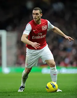 Arsenal V Wolverhampton Wanderers 2011-2012 Prints: Thomas Vermaelen: Arsenal's Unyielding Defender in Action against Wolverhampton Wanderers