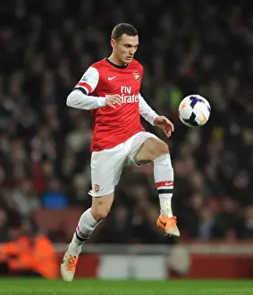 Thomas Vermaelen Focuses in Arsenal's Clash Against Swansea City (Arsenal v Swansea City 2013-14)