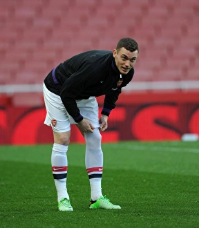 Arsenal V Everton 2012-13 Prints: Thomas Vermaelen Gears Up: Arsenal vs Everton, Premier League 2012-13