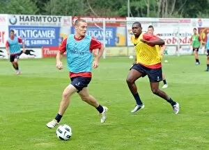 Thomas Vermaelen and Jay Emmanuel Thomas (Arsenal). Arsenal Training Camp