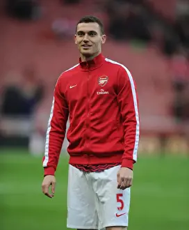 Arsenal V Newcastle United 2013/14 Prints: Thomas Vermaelen Leads Arsenal to 2-0 Victory over Newcastle United in Barclays Premier League