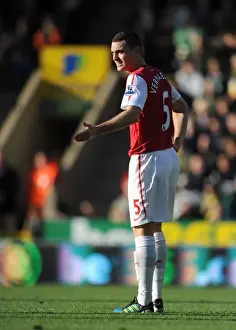 Norwich City V Arsenal 2011-12 Prints: Thomas Vermaelen Leads Arsenal at Carrow Road Against Norwich City - Premier League