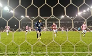 Images Dated 27th February 2010: Thomas Vermaelen score the 3rd Arsenal goal. Stoke City 1: 3 Arsenal, Barclays Premier League