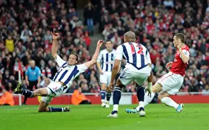 Thomas Vermaelen Scores the Second Goal: Arsenal's Dominant 3-0 Win Over West Bromwich Albion, Premier League, Emirates Stadium, November 2011