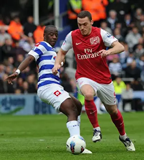 Queens Park Rangers V Arsenal 2011-12 Prints: Thomas Vermaelen vs. Samba Diakite: A Battle in the Premier League
