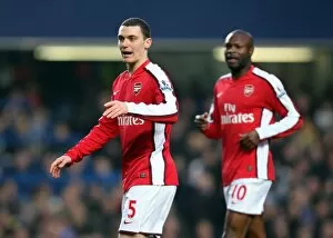 Images Dated 7th February 2010: Thomas Vermaelen and William Gallas (Arsenal). Chelsea 2: 0 Arsenal. Barclays Premier League