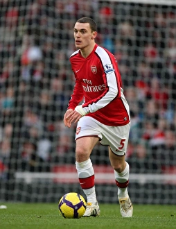 Arsenal V Everton 2009-10 Prints: Thomas Vermaelen's Battle: Arsenal vs. Everton - 2-2 Draw, September 1, 2010