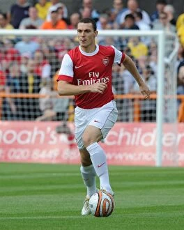 Images Dated 17th July 2010: Thomas Vermaelen's Dominant Performance: Arsenal Crushes Barnet 4-0 in Pre-Season Friendly