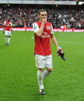 Arsenal V Manchester City 2011-12 Prints: Thomas Vermaelen's Emotional Reaction: Arsenal vs Manchester City (2011-12)