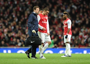Arsenal V Everton 2011-12 Prints: Thomas Vermaelen's Injury: Arsenal v Everton, Premier League 2011-12