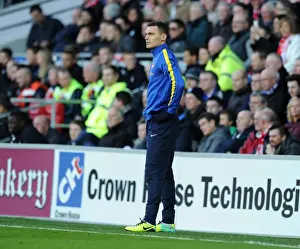 Cardiff City V Arsenal 2013-14 Prints: Thomas Vermaelen's Intense Focus at Cardiff City Stadium (Cardiff City vs Arsenal)