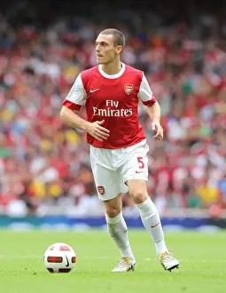 Arsenal V Celtic 2010-11 Prints: Thomas Vermaelen's Leadership: Arsenal's 3-2 Victory over Celtic in the Emirates Cup Pre-Season