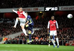Images Dated 16th April 2012: Thomas Vermaelen's Pressure-Cooker Goal: Arsenal vs. Wigan Athletic, 2011-12