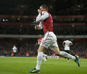 Images Dated 26th November 2011: Thomas Vermaelen's Thrilling Goal: Arsenal vs. Fulham (2011-12)