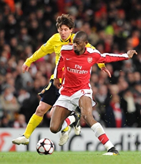 Arsenal V Barcelona 2009-10 Prints: Thrilling 2-2 Draw: Abou Diaby vs