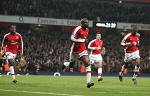 Arsenal v Hull City FA Cup Collection: Thrilling FA Cup Moment: William Gallas Scores the Decisive Goal for Arsenal against Hull City (2-1)
