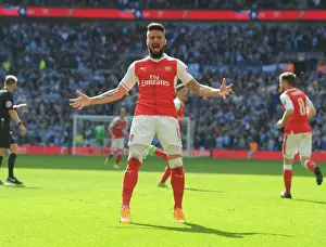 Arsenal V Manchester City - FA Cup 1/2 Final 2017 Prints: Thrilling FA Cup Semi-Final: Olivier Giroud Scores for Arsenal Against Manchester City