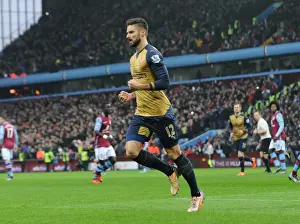 Thrilling Goal: Olivier Giroud Scores for Arsenal against Aston Villa, Premier League 2015-16