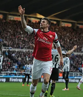 Newcastle United V Arsenal 2013-14 Prints: Thrilling Victory: Olivier Giroud's Last-Minute Goal Secures Arsenal's Win at Newcastle United