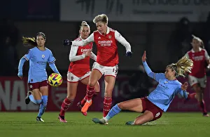 Arsenal Women V Manchester City Women - Conti Cup 2022-23 Prints: Titanic Clash: Arsenal vs. Manchester City in FA Women's League Cup Semi-Finals