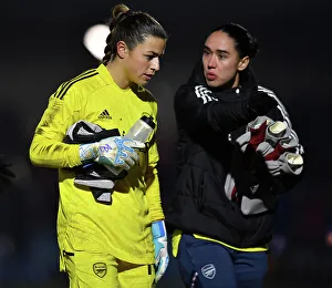 Arsenal Women V Manchester City Women - Conti Cup 2022-23 Prints: Titanic Rivalry: Sabrina D'Angelo vs Manuela Zinsberger in FA WSL Cup Semi-Final Showdown
