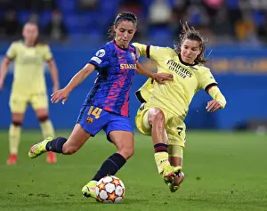 Barcelona V Arsenal Women 2021-22 Prints: Tobin Heath vs. Aitana Bonmati: Battle at the Barcelona Women's Champions League