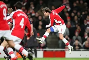 Arsenal v Bolton 2009-10 Collection: Tomas Rocisky scores Arsenals 1st goal. Arsenal 4: 2 Bolton Wanderers
