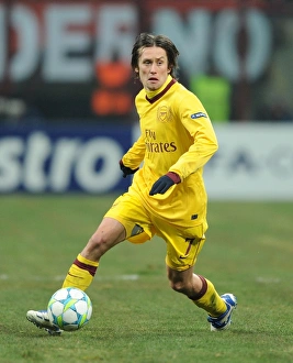 AC Milan V Arsenal 2011-12 Prints: Tomas Rosicky in Action: AC Milan vs Arsenal, UEFA Champions League 2012