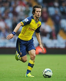 Aston Villa V Arsenal 2014-15 Prints: Tomas Rosicky in Action: Arsenal vs. Aston Villa, Premier League 2014-15