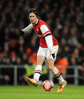 Arsenal V Tottenham Hotspur 2013-14 Prints: Tomas Rosicky in Action: Arsenal vs. Tottenham FA Cup Clash, 2014