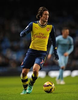 Images Dated 18th January 2015: Tomas Rosicky in Action: Arsenal vs Manchester City (2014-15) - Premier League Showdown