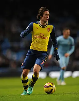 Manchester City V Arsenal 2014-15 Prints: Tomas Rosicky in Action: Arsenal vs Manchester City (2014-15) - Premier League Showdown