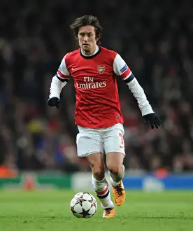 Arsenal V Marseille 2013-14 Prints: Tomas Rosicky in Action: Arsenal vs Olympique de Marseille, UEFA Champions League (2013)