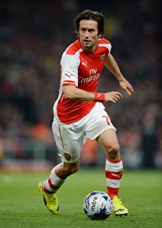 Arsenal V Southampton, League Cup 2014/15 Prints: Tomas Rosicky in Action: Arsenal vs Southampton, League Cup 2014/15