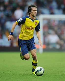 Aston Villa V Arsenal 2014-15 Prints: Tomas Rosicky in Action: Aston Villa vs. Arsenal, Premier League 2014-15