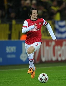Images Dated 6th November 2013: Tomas Rosicky in Action: Borussia Dortmund vs. Arsenal, UEFA Champions League (2013-14)
