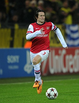 Borussia Dortmund V Arsenal 2013-14 Prints: Tomas Rosicky in Action: Borussia Dortmund vs. Arsenal, UEFA Champions League (2013-14)