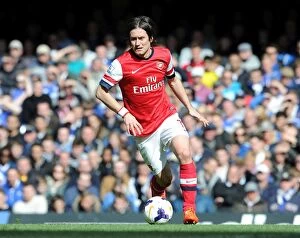 Images Dated 22nd March 2014: Tomas Rosicky in Action: Chelsea vs Arsenal, Premier League 2013-14