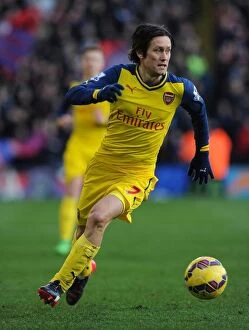 Images Dated 21st February 2015: Tomas Rosicky in Action: Crystal Palace vs Arsenal, Premier League 2014-15