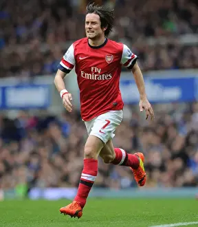 Everton Prints: Tomas Rosicky: In Action Against Everton, Premier League 2013/14