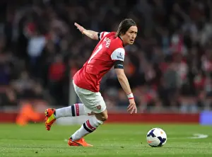 Tomas Rosicky (Arsenal). Arsenal 3: 1 West Ham United. Barclays Premier League. Emirates Stadium