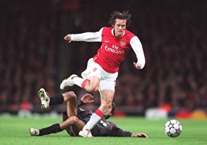 Arsenal v CSKA Moscow 2006-07 Collection: Tomas Rosicky (Arsenal) Deividas Semberas (CSKA)