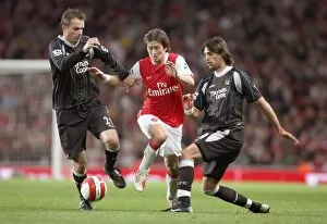 Images Dated 17th April 2007: Tomas Rosicky (Arsenal) Dietmar Hamann and Georgios Samaraz (Man City)