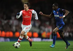 Tomas Rosicky (Arsenal) Geoffrey Kondogbia (Monaco). Arsenal 1: 3 AS Monaco. UEFA Champions League